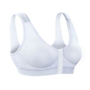 Dream Products Womens Size XL Seamless Front Hook Closure Comfort Bra‎ White NWT